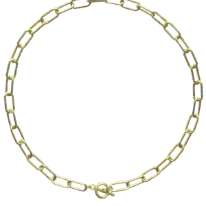 cadena dorada eslabón grande